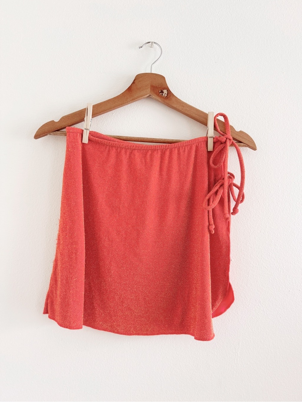 aerie Orange Side-Tie Mini Skirt XS